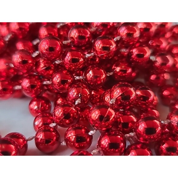 Christmas Tree Beaded Garland Red Vintage - Picture 5 of 10